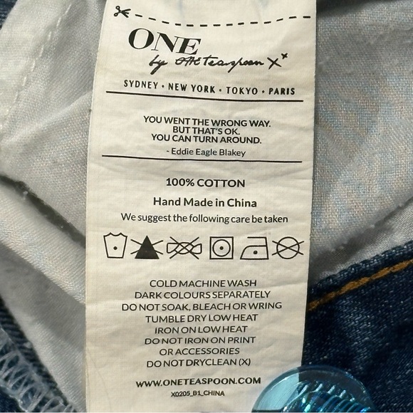 One By One Teaspoon Chargers Jean Shorts Low Waist Mid Rise Distressed Size 25 - Picture 8 of 10